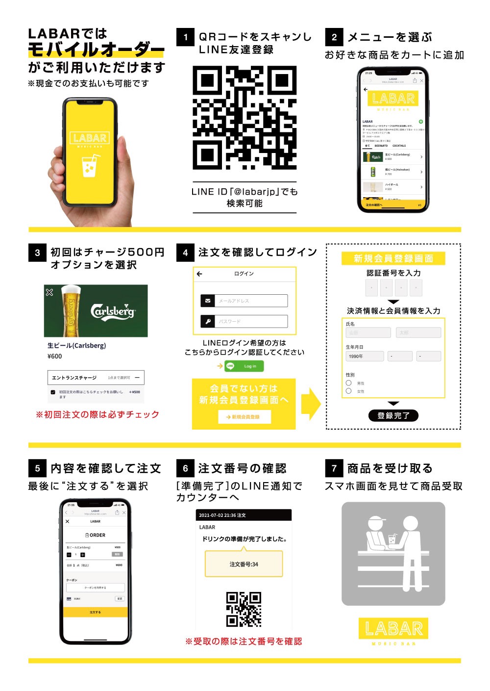 モバイルオーダーの使い方